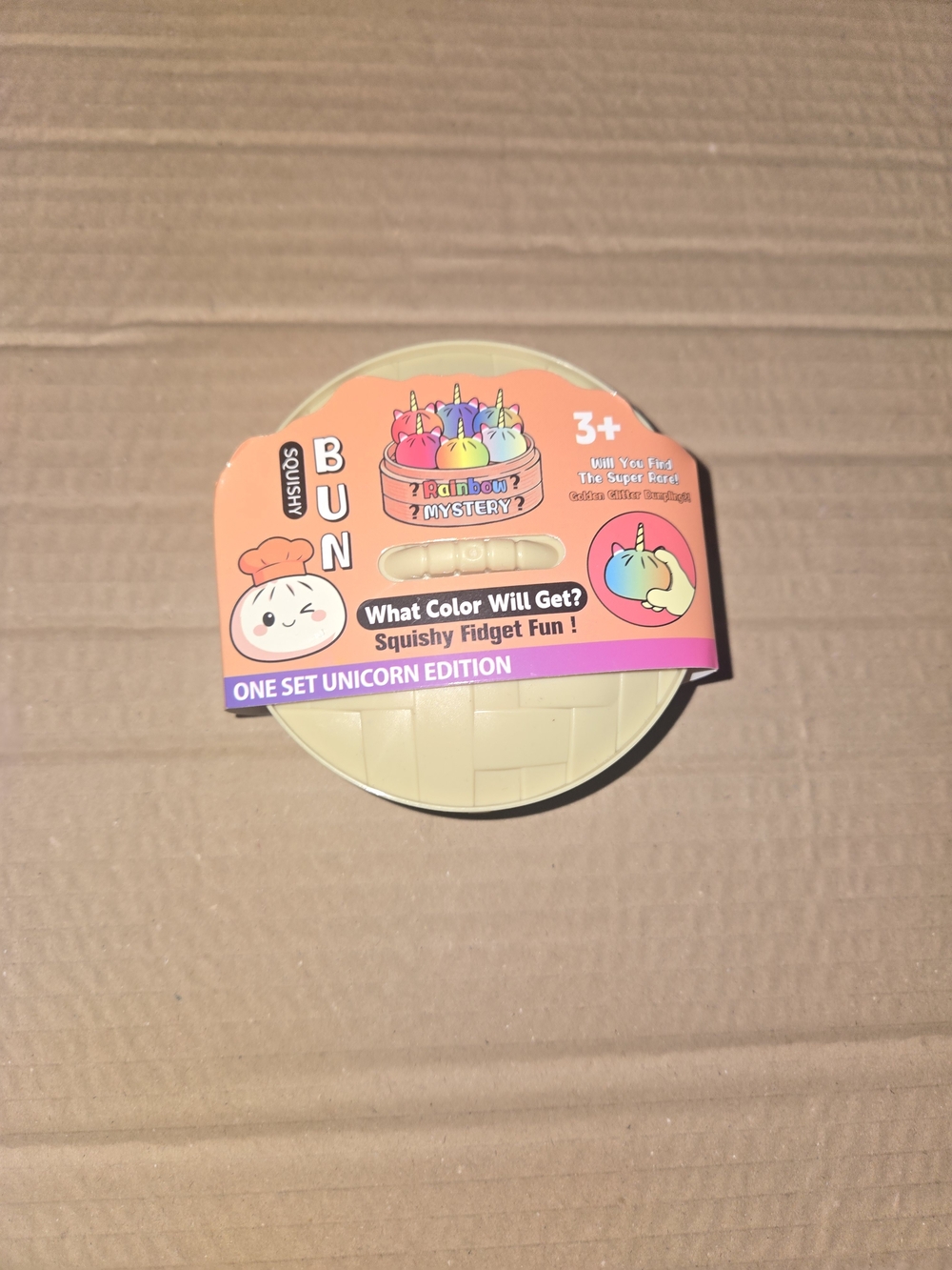 1x Squishy Bun Unicorn Edition Kids Fidget Toy - Tie Dye